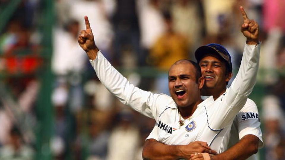 Anil Kumble and Virender Sehwag