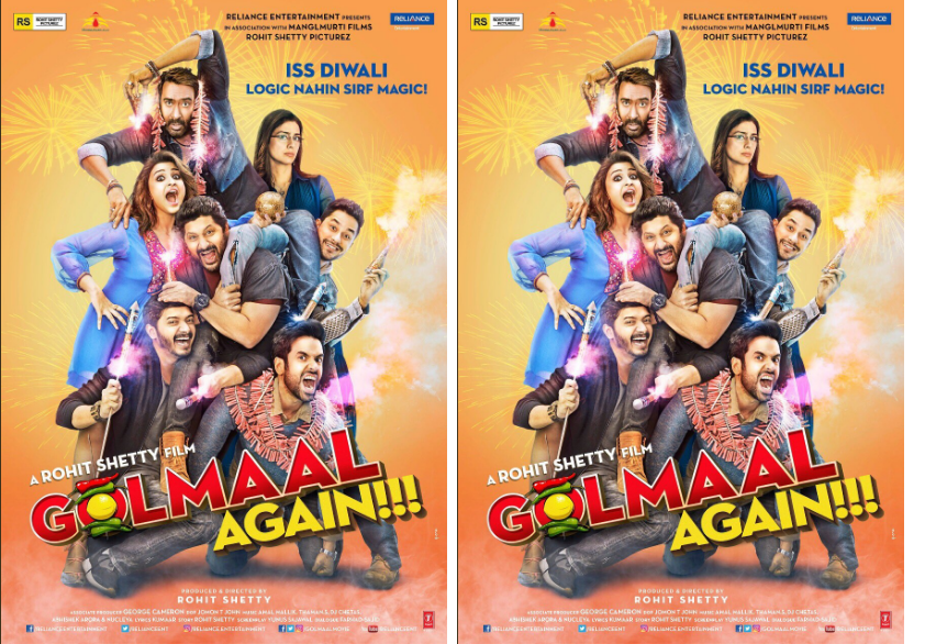 new poster for the movie 'Golmaal Again released!