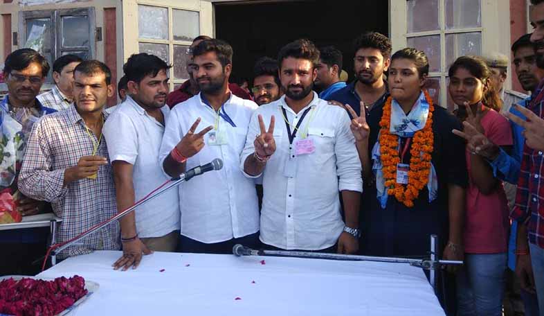 Rajasthan University election winners