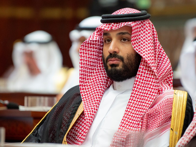 Saudi Crown Prince Mohammed bin Salman attends a session of the Shura Council in Riyadh