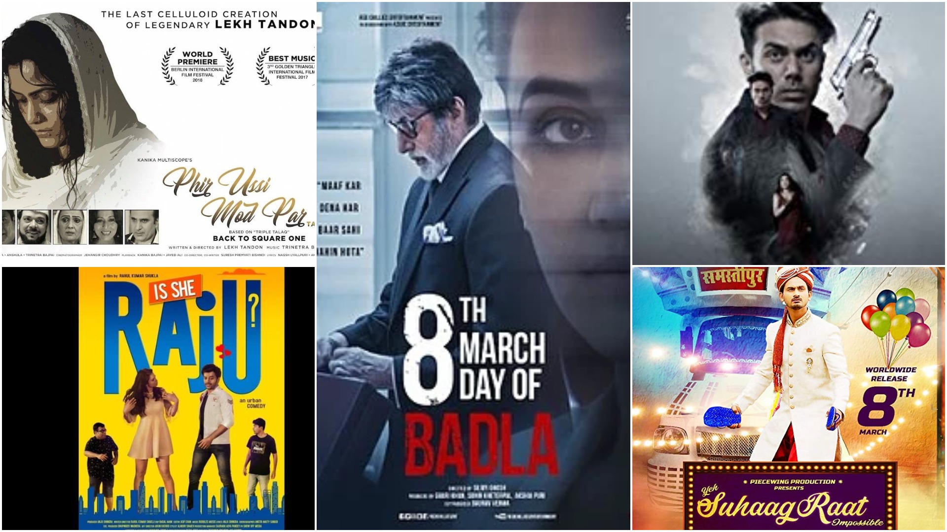 Murder mystery to be unraveled this week with 'Badla', 4 other small movies to release this Friday