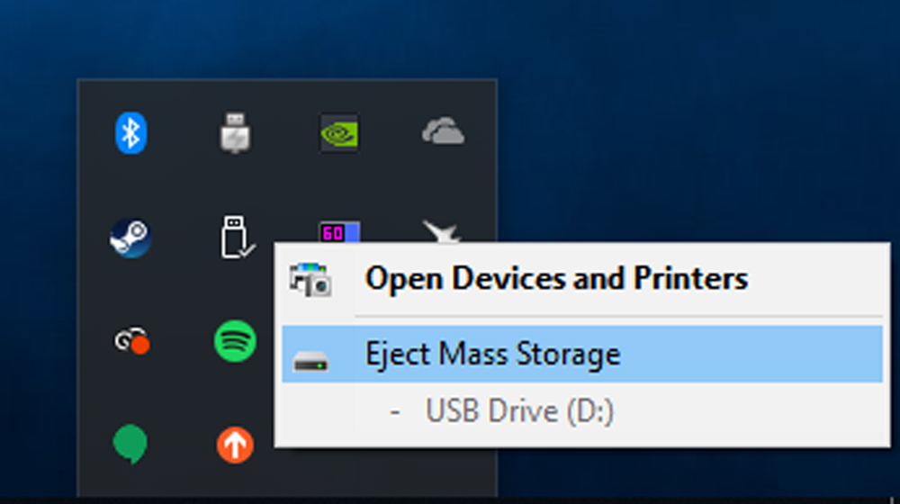 how to safely eject usb from windows 10