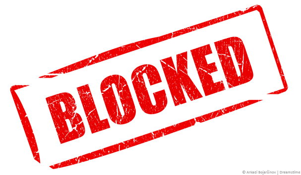 Image result for blocked