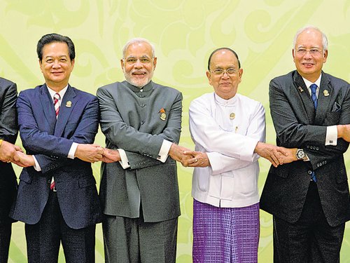 Modi with ASEAN leaders