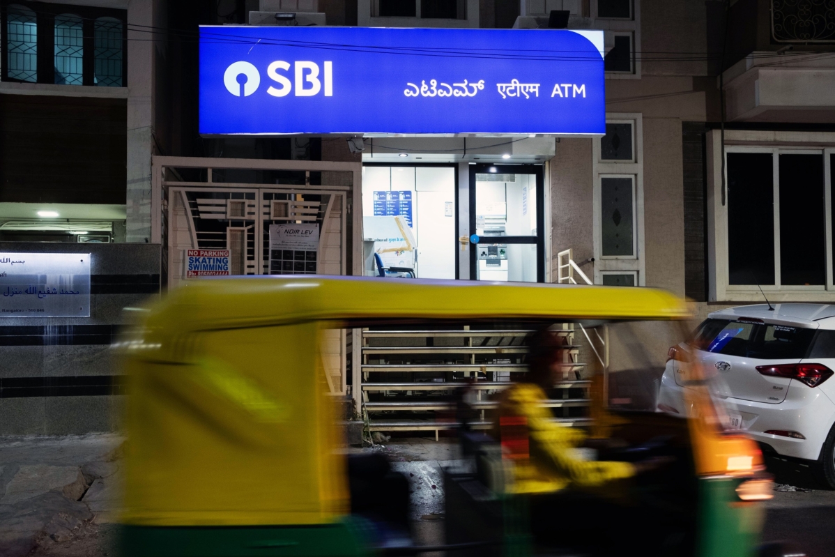 An SBI ATM in night
