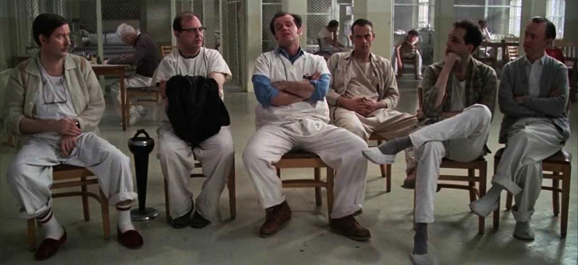 A still from One Flew Over the Cuckoo's Nest
