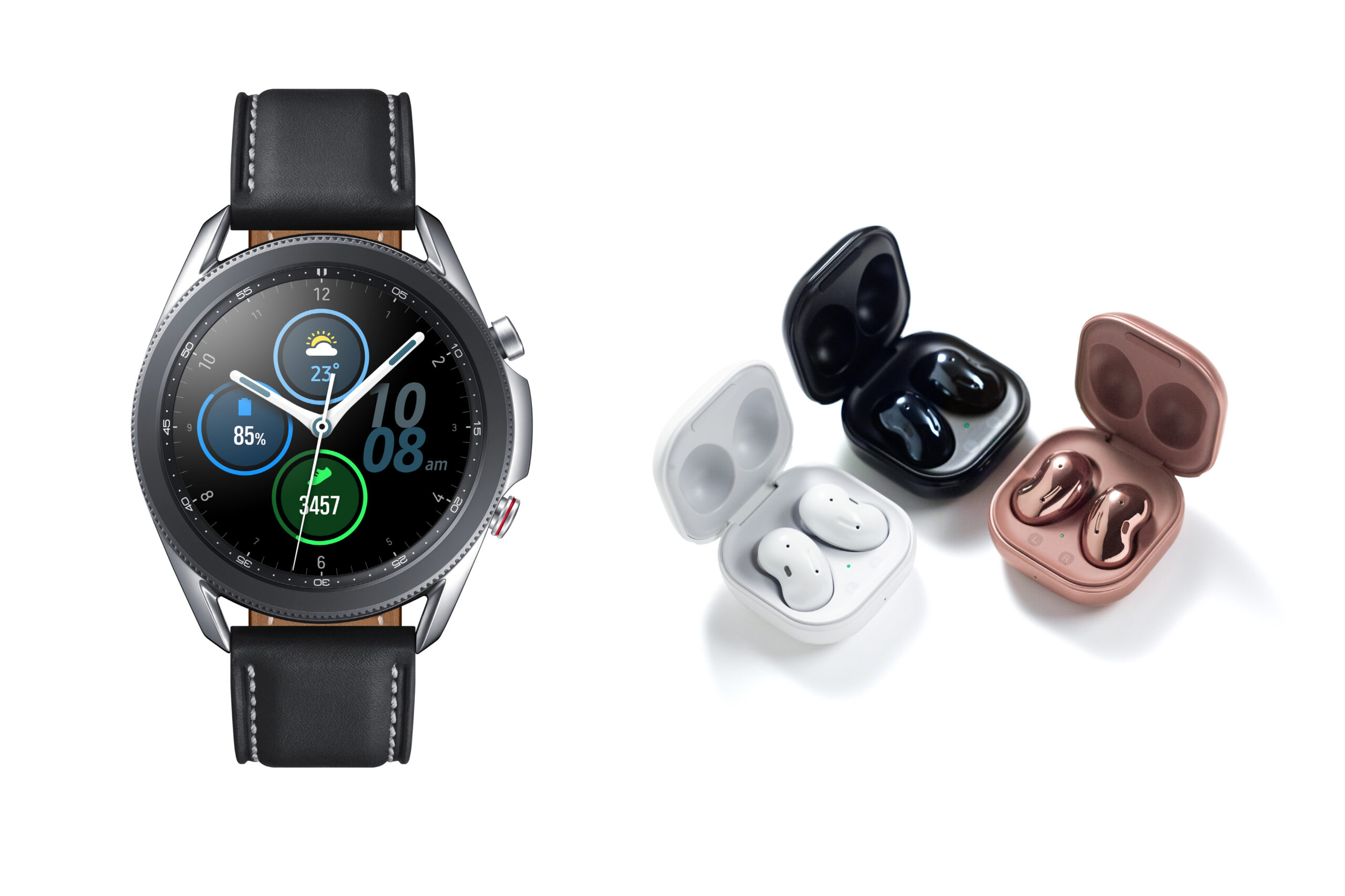 Galaxy Watch 3 and earbuds