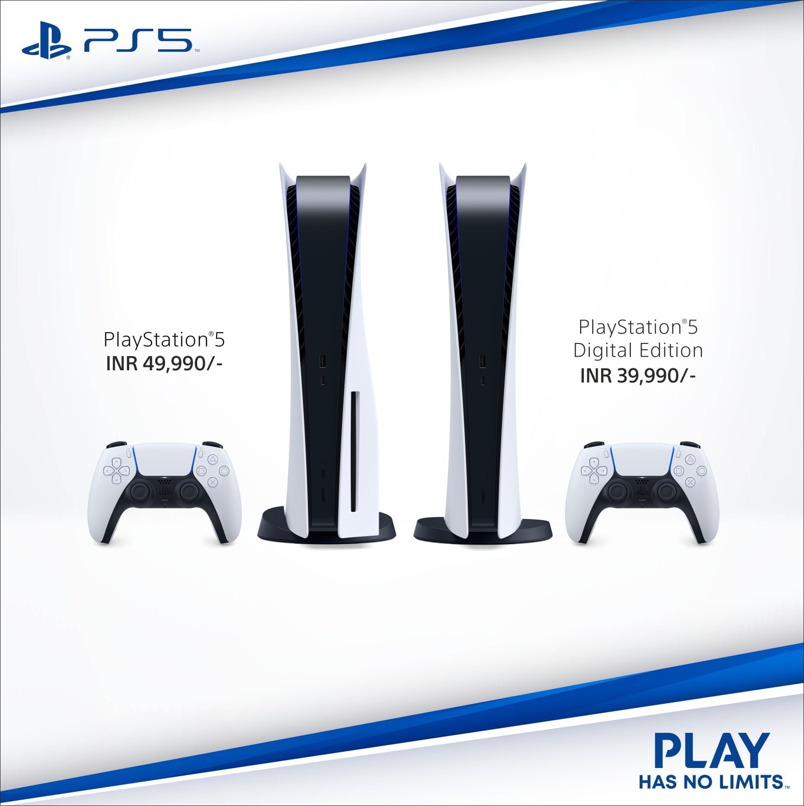 Sony PS5 Indian Price Digital Edition Standard Edition