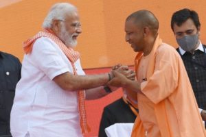 Yogi Adityanath takes oath as UP Chief Minister for the second term.