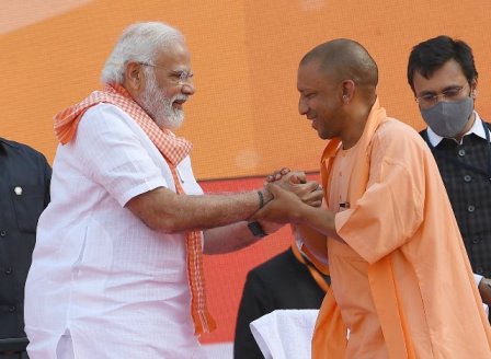 Yogi Adityanath takes oath as UP Chief Minister for the second term.