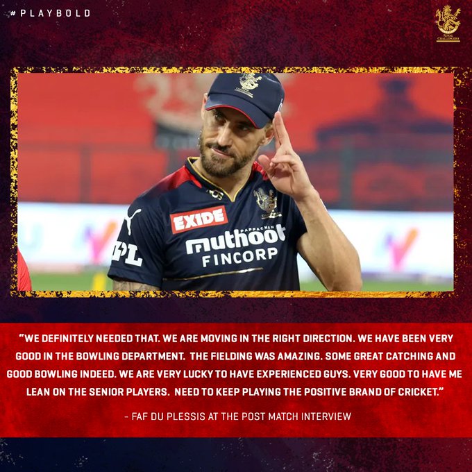 official twitter handle of Royal Challengers Banglore