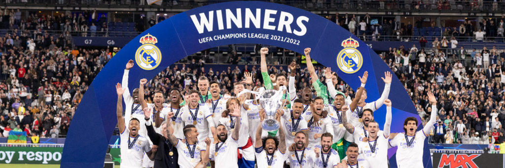 Real Madrid wins the 14th UEFA Champions League Trophy