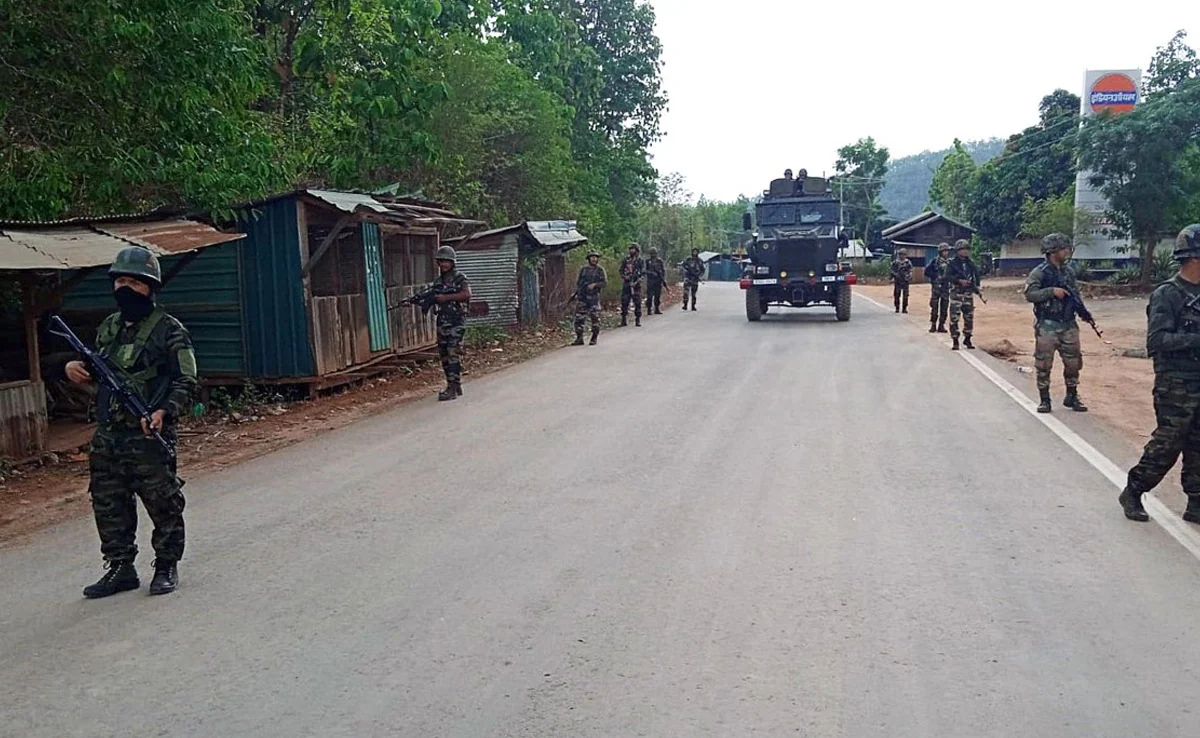 Army deployment in the violence hit regions of Manipur