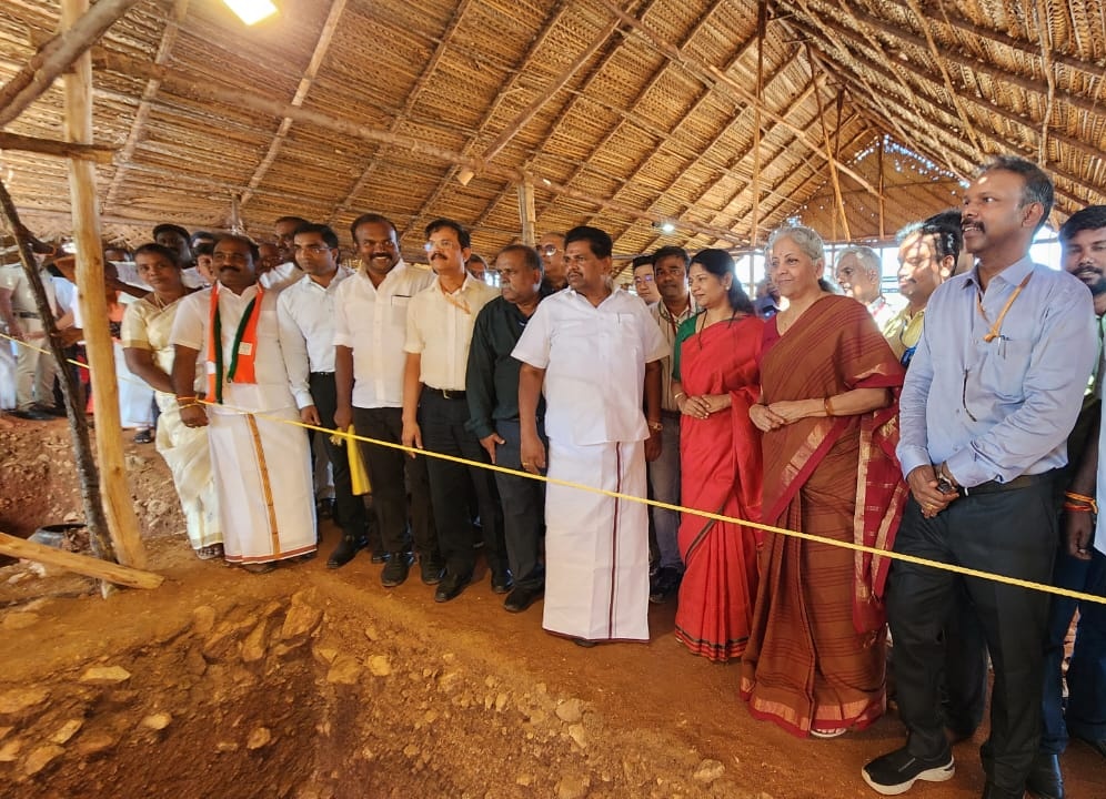 Finance Minister Nirmala Sitharaman lays foundation stone for Adichanallur Museum in Tamil Nadu