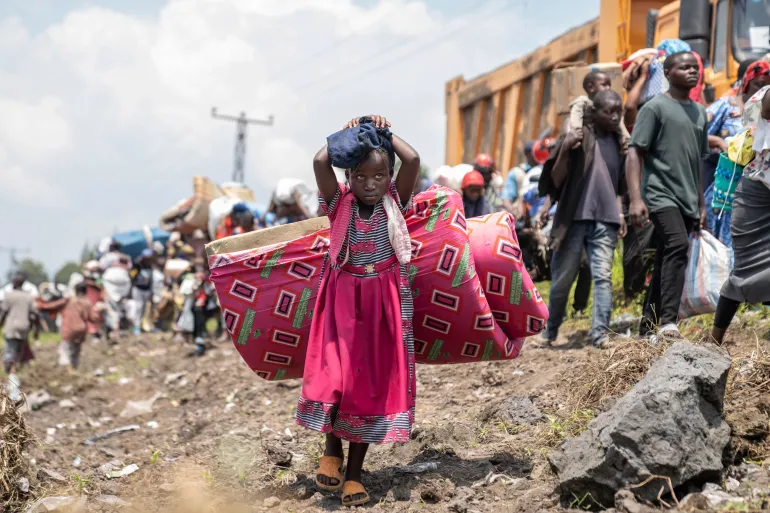 Eastern DRC: Thousands are displaced as the conflict worsens. Image Credits: Moses Sawasawa /AP